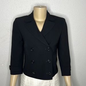 ✅ JENNE MAAG Black Crop Blazer Size 4P